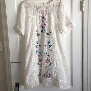 Embroidered Swing Dress